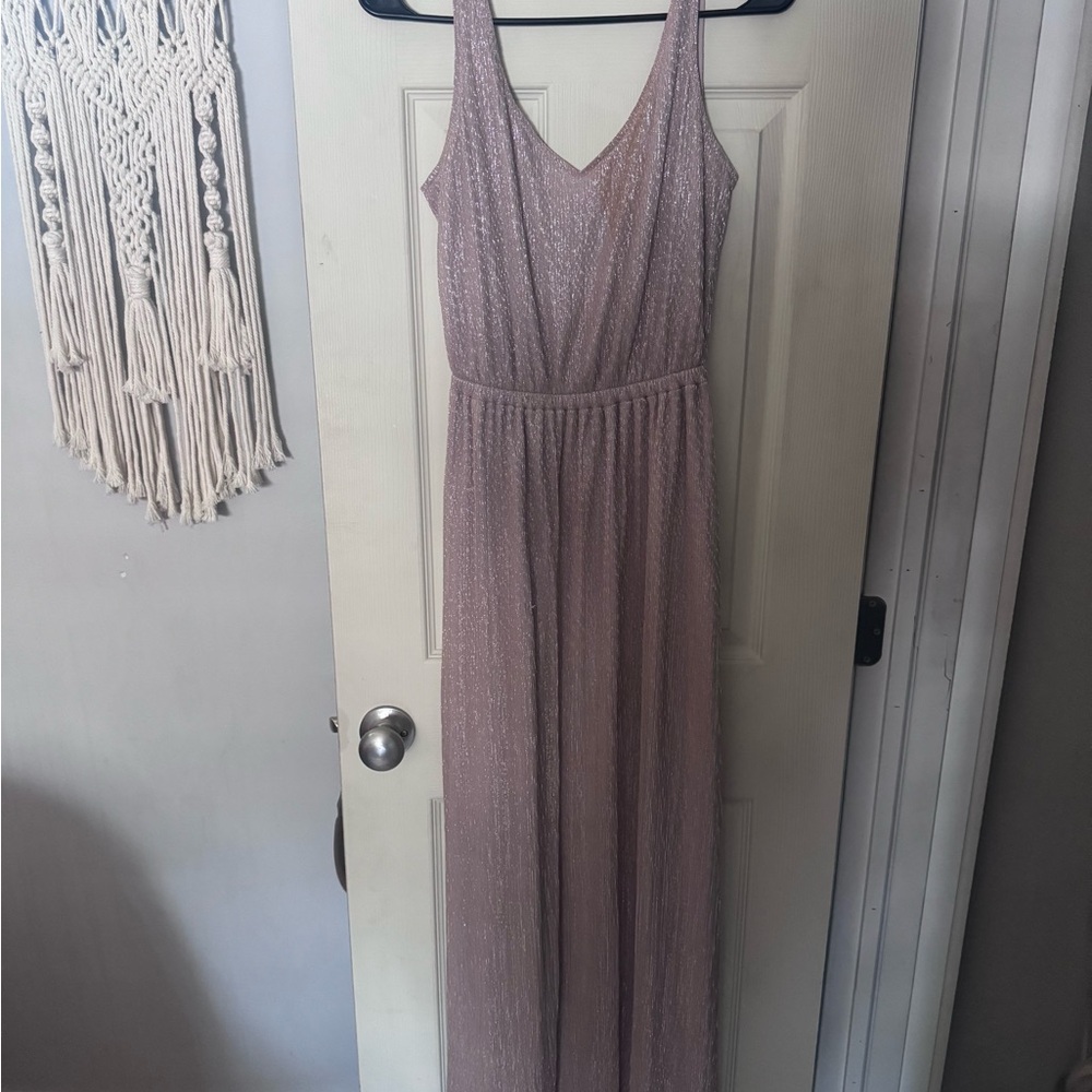 Mumu Neutral Mauve Maxi bridesmaid Dress